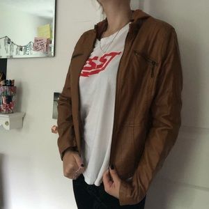 Brown Pleather Jacket